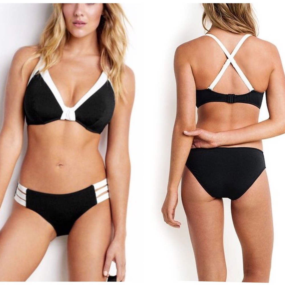 SEAFOLLY Halter F Cup Top / Bikini Bottom Swim Set